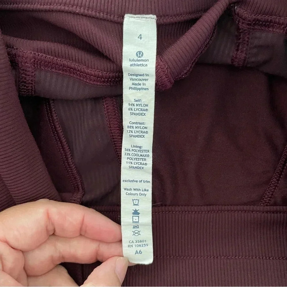 Lululemon Plum Studio Crop Burgundy Cargo Capri Activewear Athleisure Women’s 4 - Picture 7 of 8